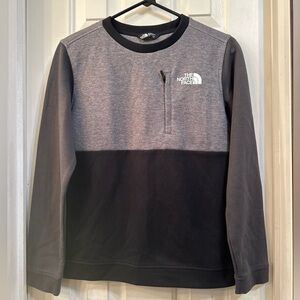 The North Face Kids Boy's Slacker Crew Gray/Black L (14-16Big Kids)